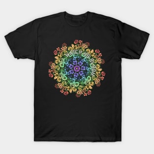 Watch Us Bloom Flower Mandala Rainbow T-Shirt